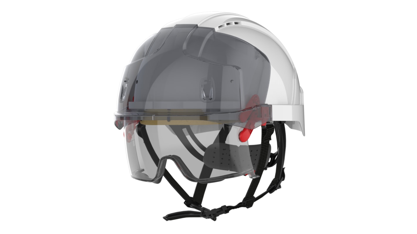 JSP EVO VISTAlens White Safety Helmet, Adjustable, Ventilated