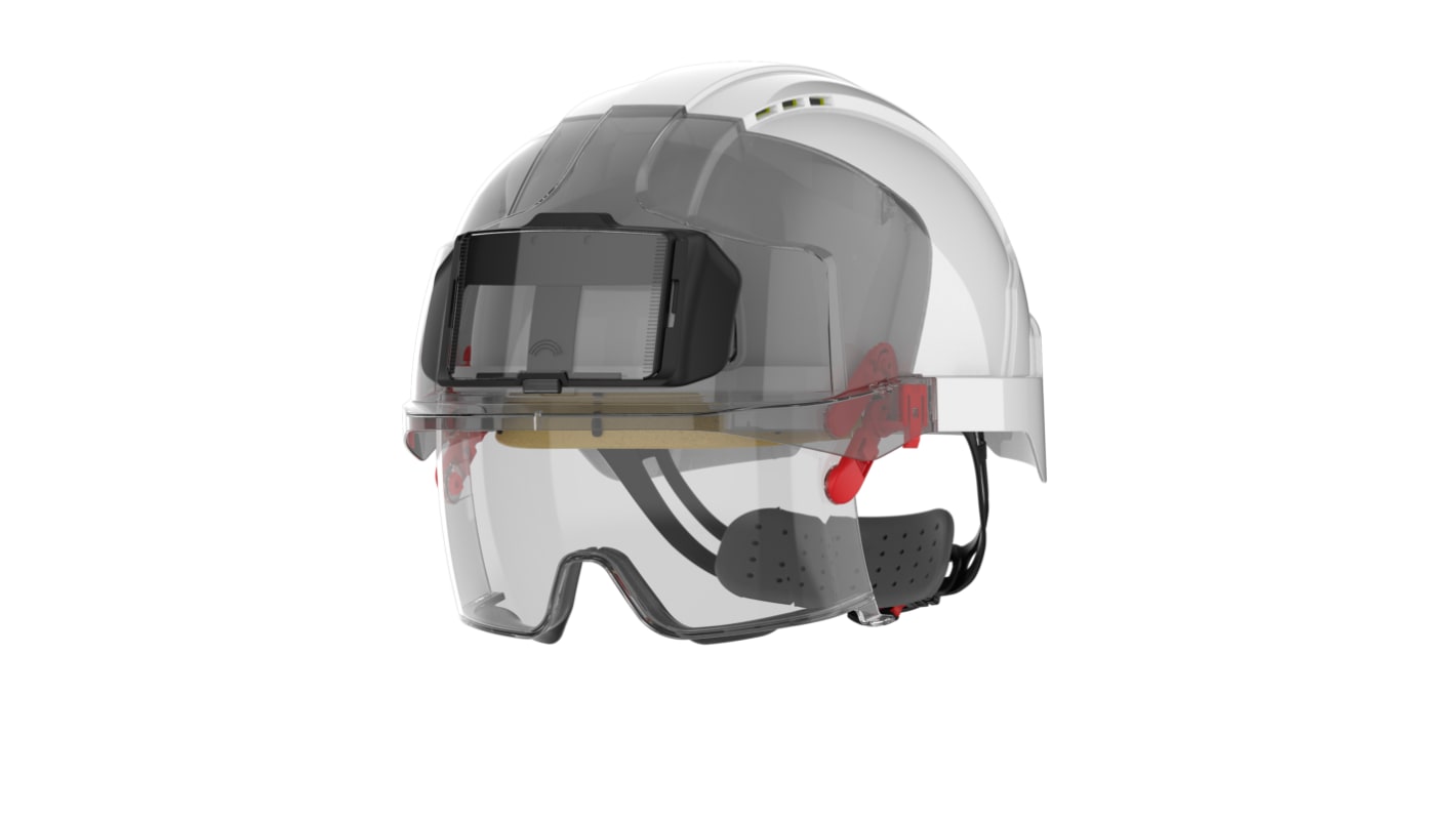 JSP EVO VISTAlens White Safety Helmet, Adjustable, Ventilated