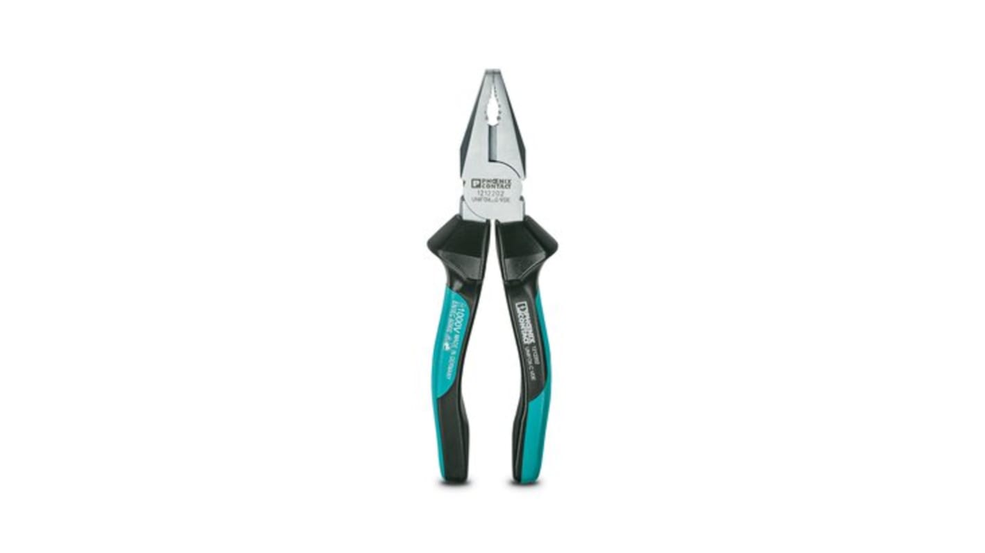 Phoenix Contact 1212808 6-Piece Combination Pliers, 180 mm Overall, VDE/1000V