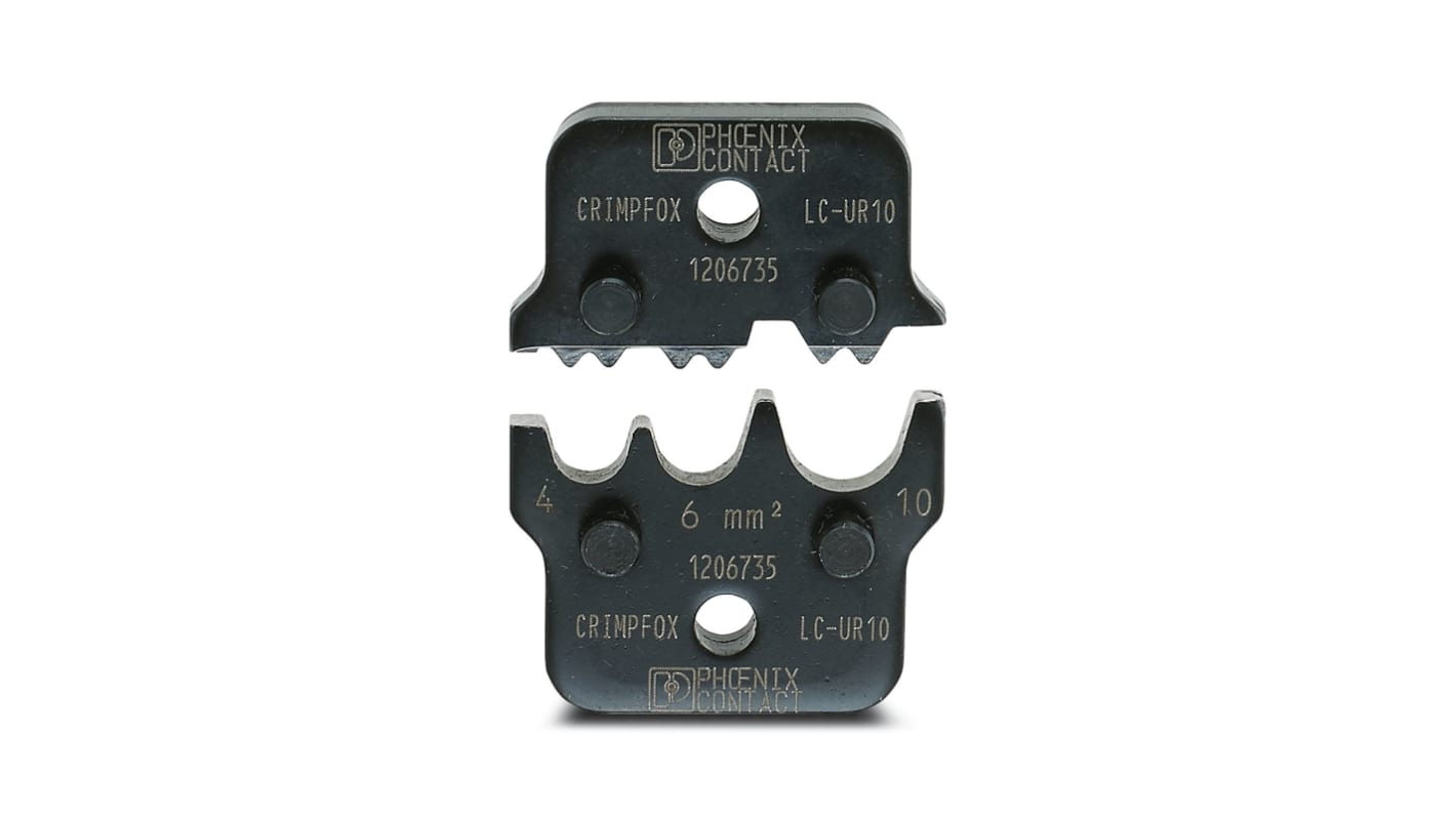Phoenix Contact, CRIMPFOX LC Crimp Tool Die, Tubular Cable Lug, Wire size 4 → 10mm², Coaxial Type Cable Lug