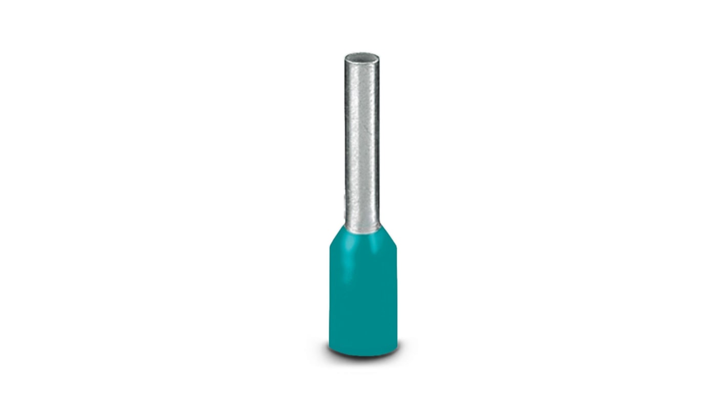 Phoenix Contact, AI Insulated Ferrule, 14.5mm Pin Length, 1.5mm Pin Diameter, Turquoise