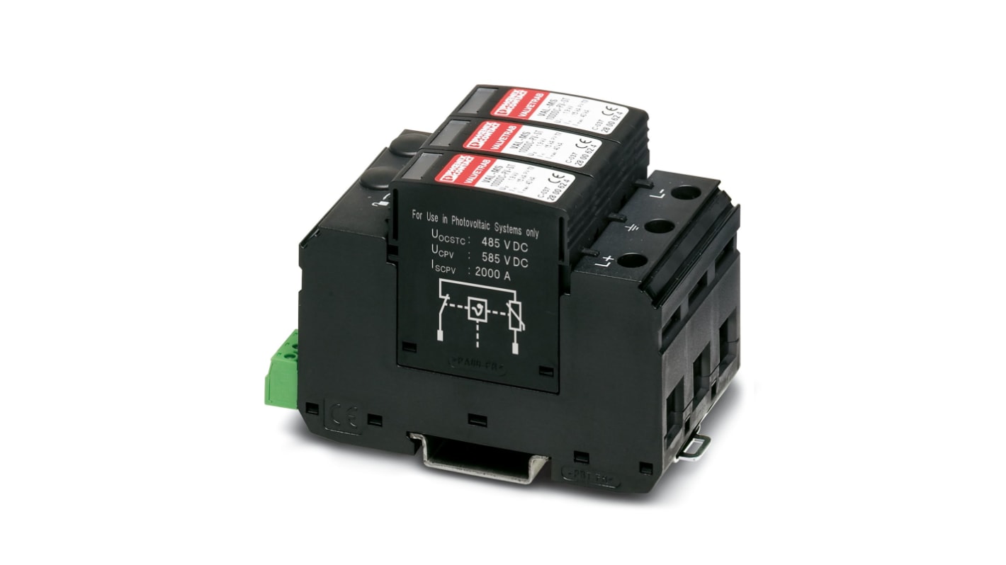 Phoenix Contact 1 Phase Surge Arrester, 3kV, DIN Rail Mount
