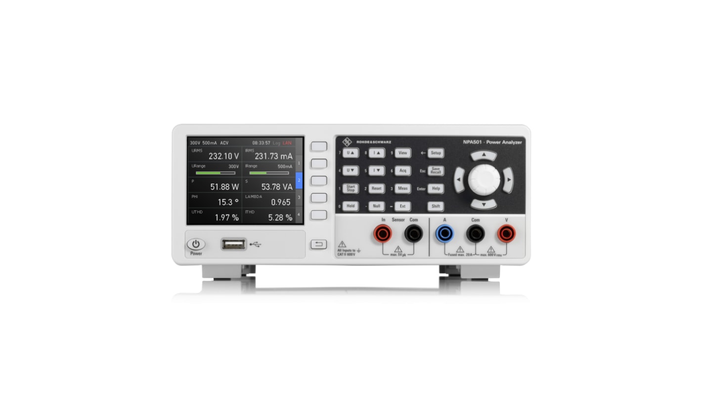 Rohde & Schwarz R&S NPA501 DC Power Analyzer, 1-Phase, 20A Max, 600V Max