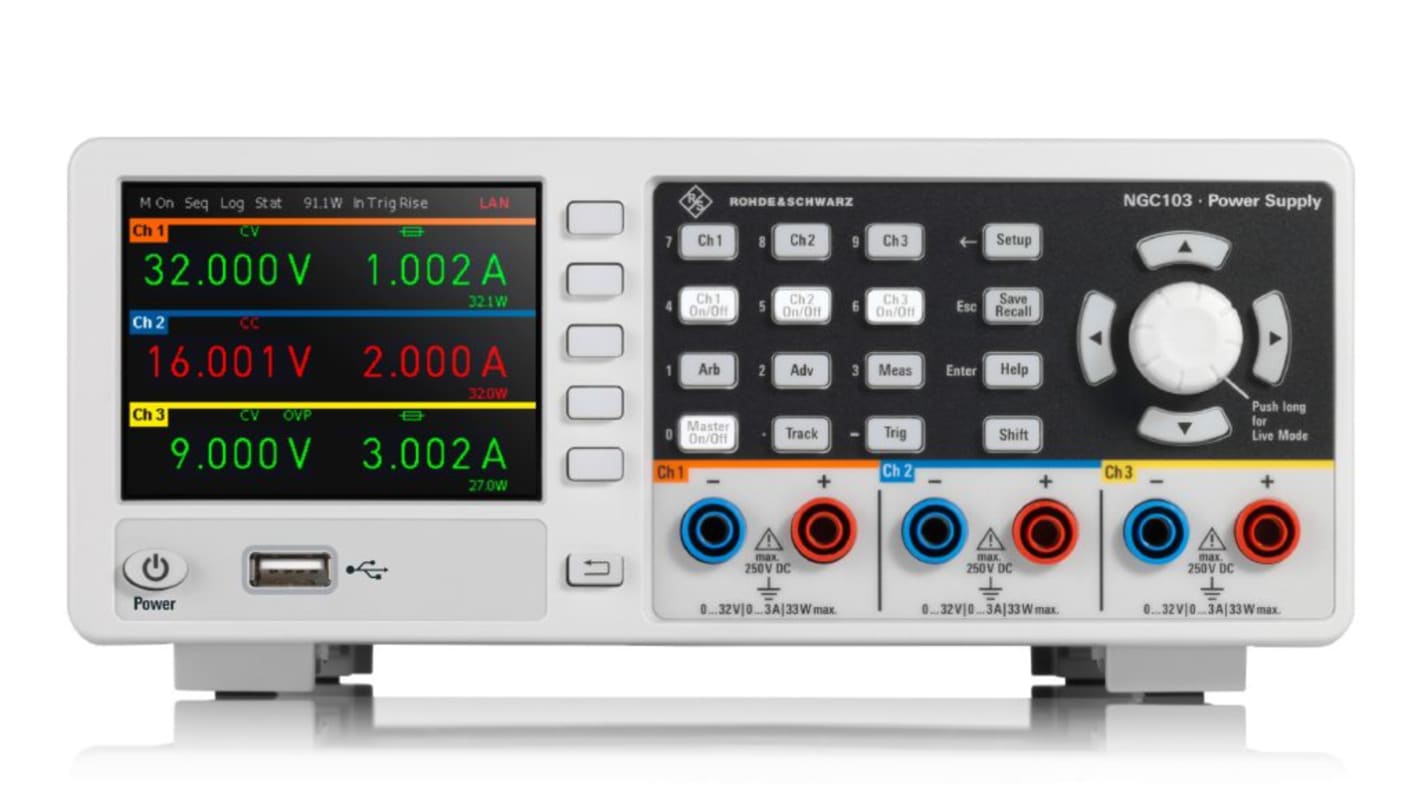 Rohde & Schwarz DC Power Supply for Use with Development Labs, Education, Industrial Environments, Manufacturing - UKAS