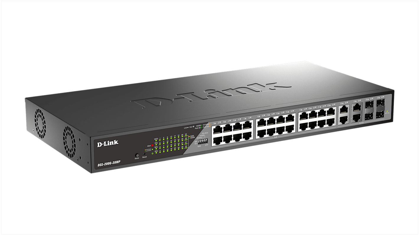 D-Link 28-Port Gigabit PoE Smart Managed Surveillance PoE Switch, Smart 28 Port Gigabit Switch With PoE EU