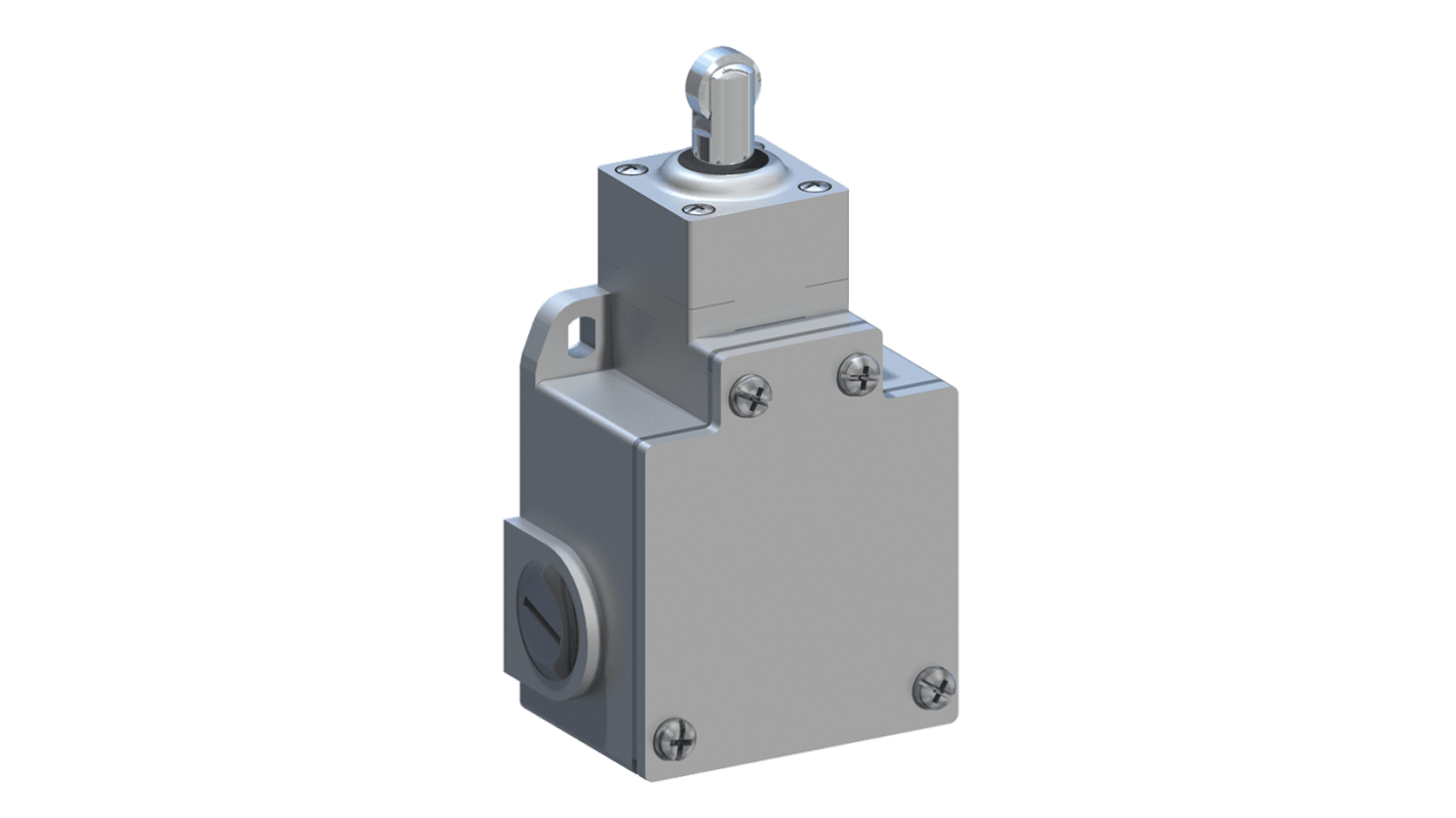 RS PRO Roller Plunger Limit Switch, 1NO/1NC, IP66, Aluminium Housing, 400V ac Max, 10A Max