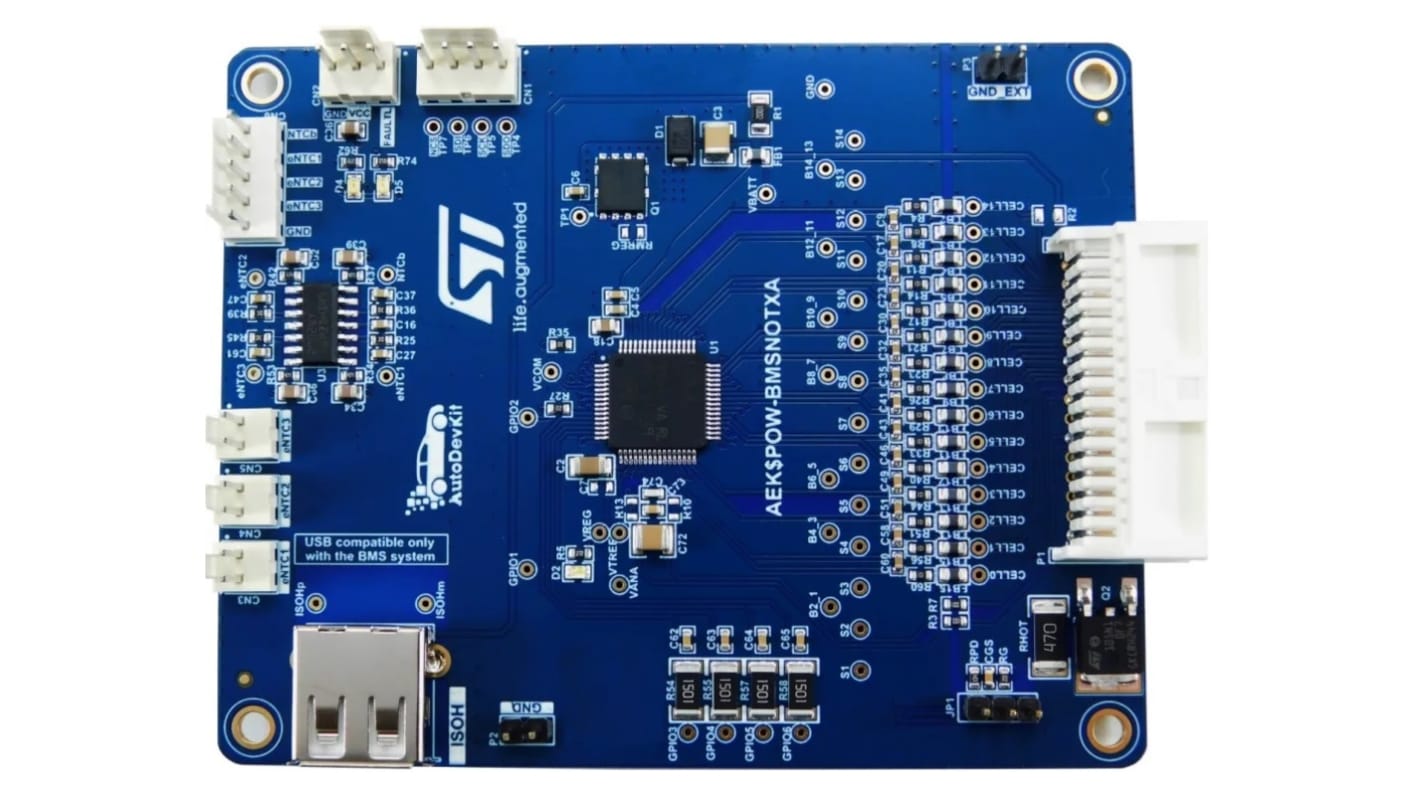 STマイクロ 評価ボード, 評価ボード, BMS Evaluation Board, マイクロコントローラ, AEK-POW-BMSNOTX
