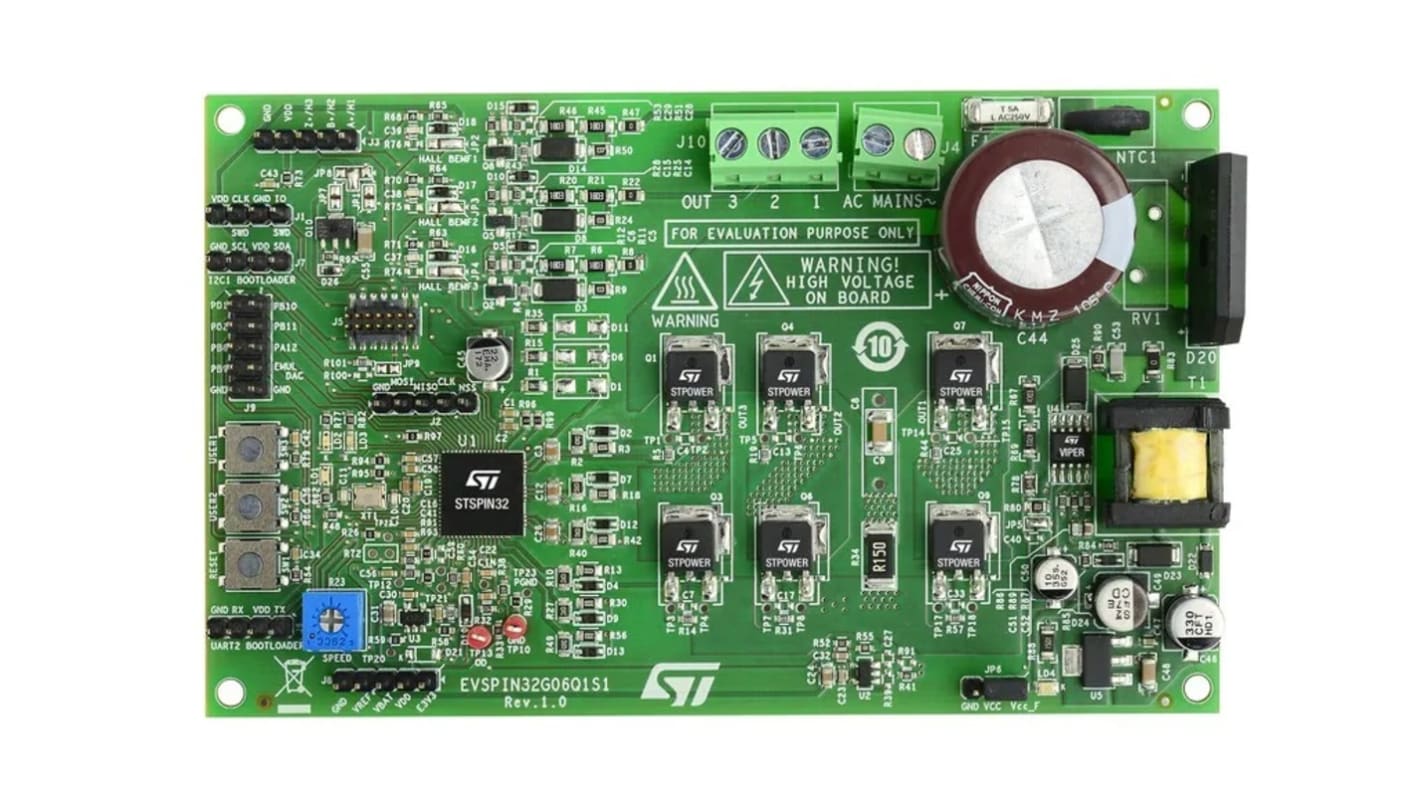 STMicroelectronics 3 phase complete inverter with STSPIN32G0601 controller, 三相逆变器 评估测试板, STSPIN32G0601Q芯片