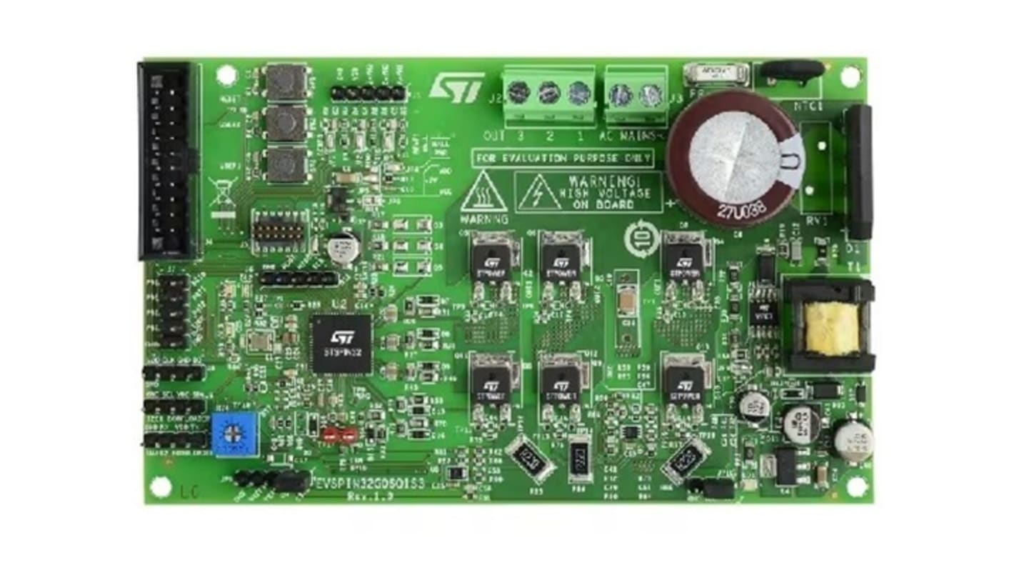STマイクロ,  電源IC 開発キット, 評価ボード, 3相インバータ, PMSMモーター 用, EVSPIN32G06Q1S3