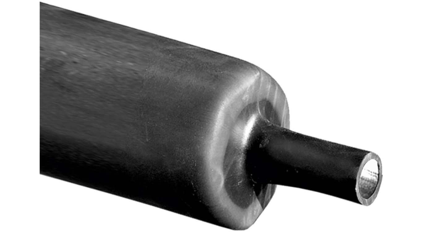 RS PRO Adhesive Lined Heat Shrink Tubing, Black 35mm Sleeve Dia. x 100cm Length 3:1 Ratio