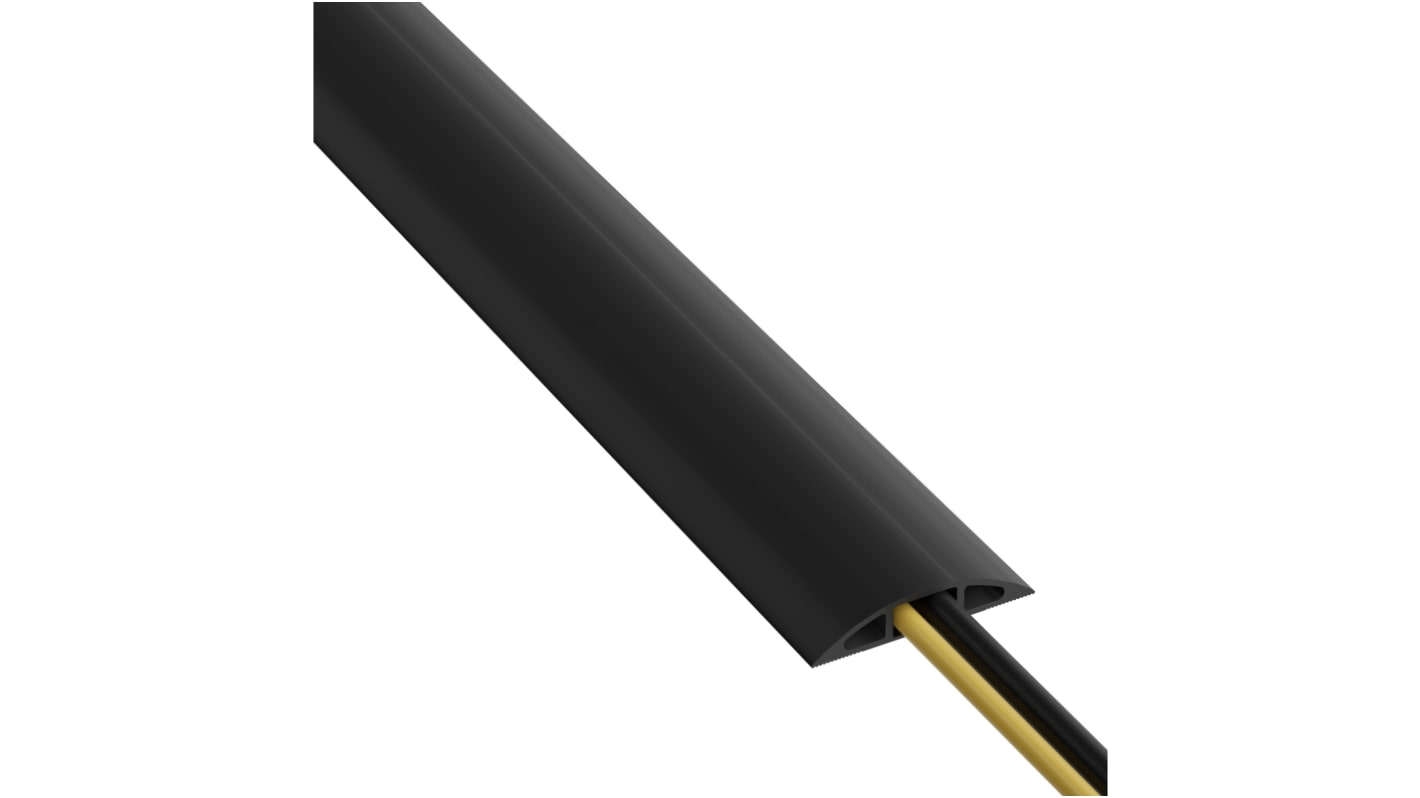 Canalina passacavi RS PRO, colore Nero 17 x 9mm, Ø interno 17mm, lunghezza 4.5m, larghezza 60 mm PVC