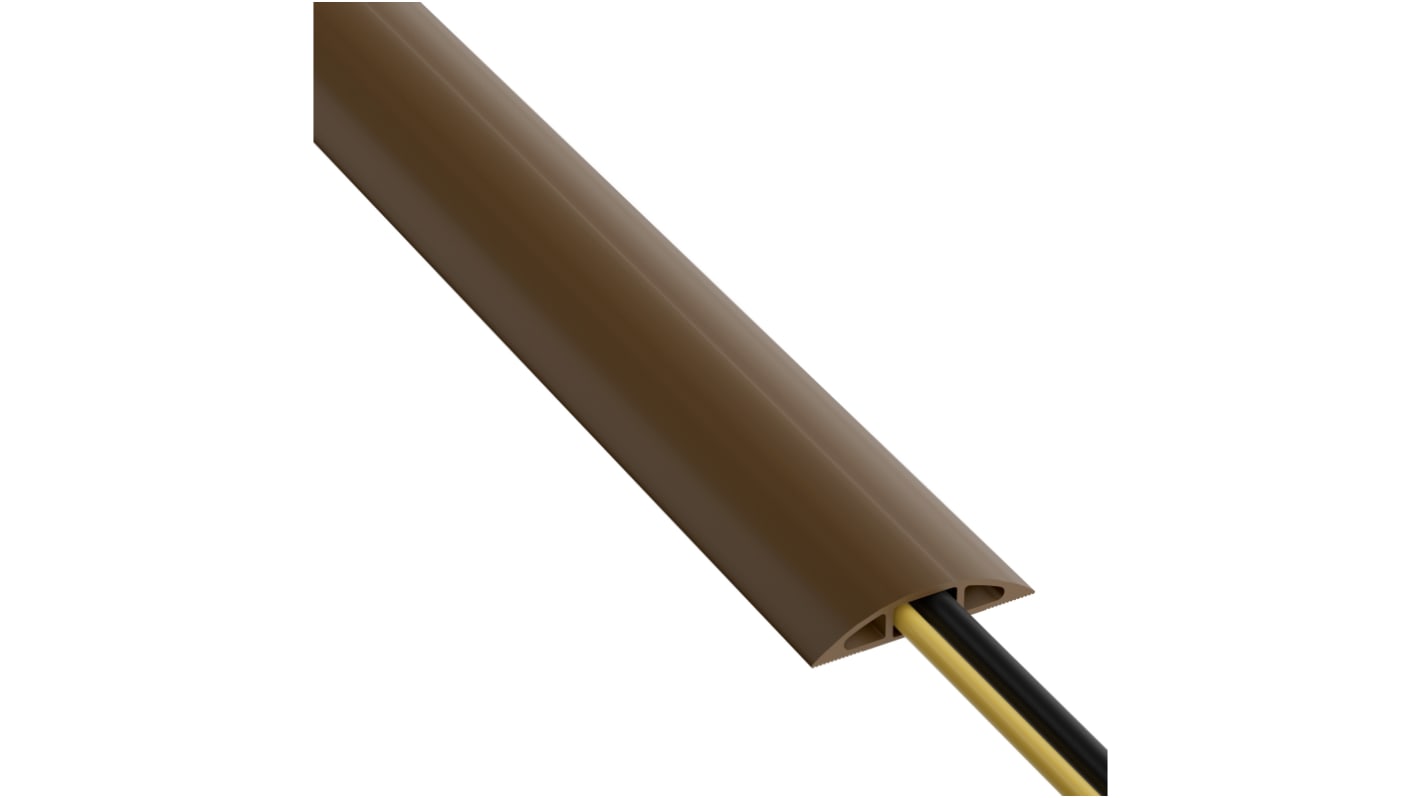 Canalina passacavi RS PRO, colore Marrone 17 x 9mm, Ø interno 17mm, lunghezza 4.5m, larghezza 60 mm PVC