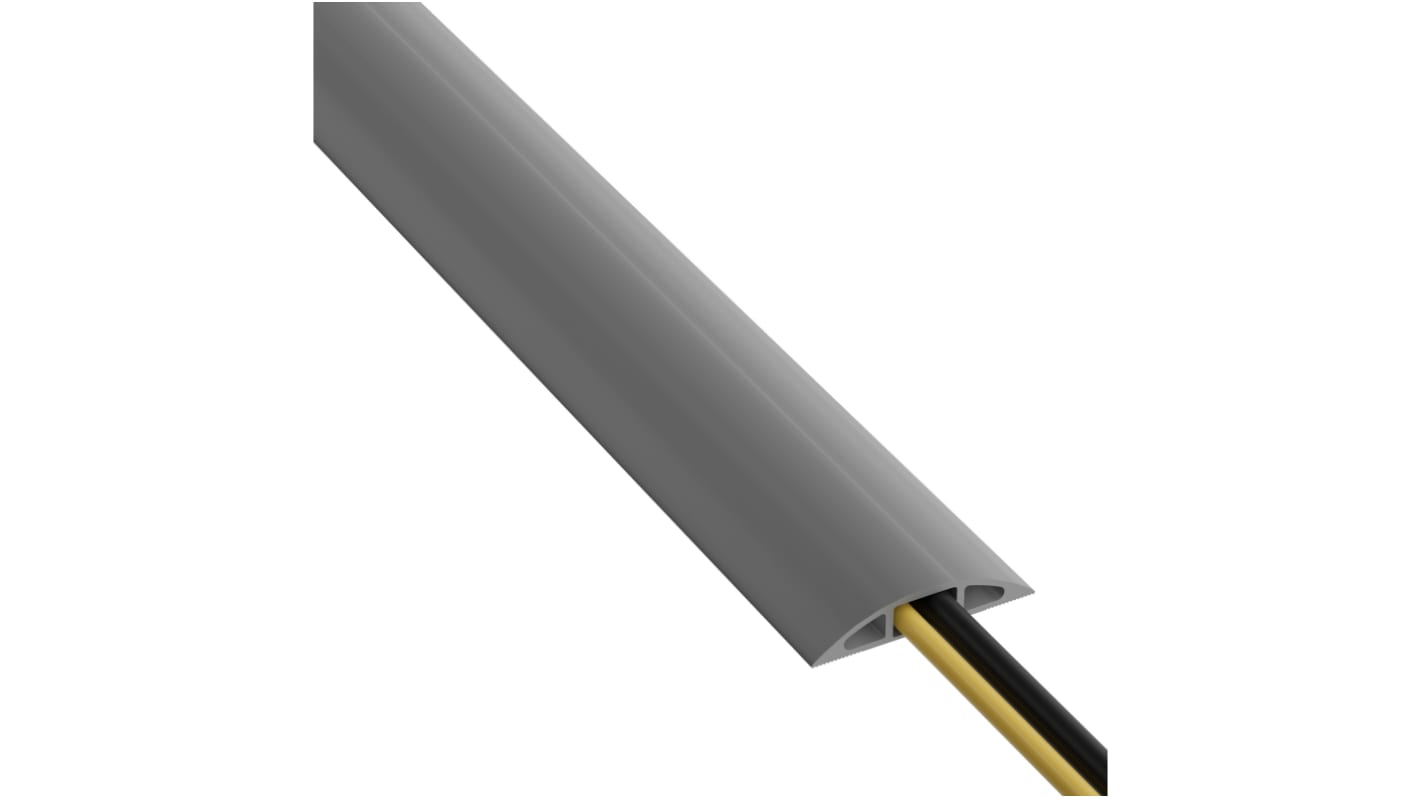 Canalina passacavi RS PRO, colore Grigio 17 x 9mm, lunghezza 9m, larghezza 60 mm