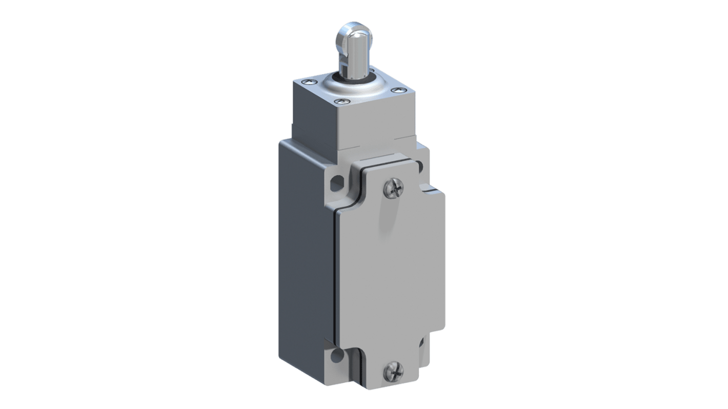 RS PRO Roller Plunger Limit Switch, 2NO+2NC, IP66, Aluminium Housing, 400V ac Max, 10A Max