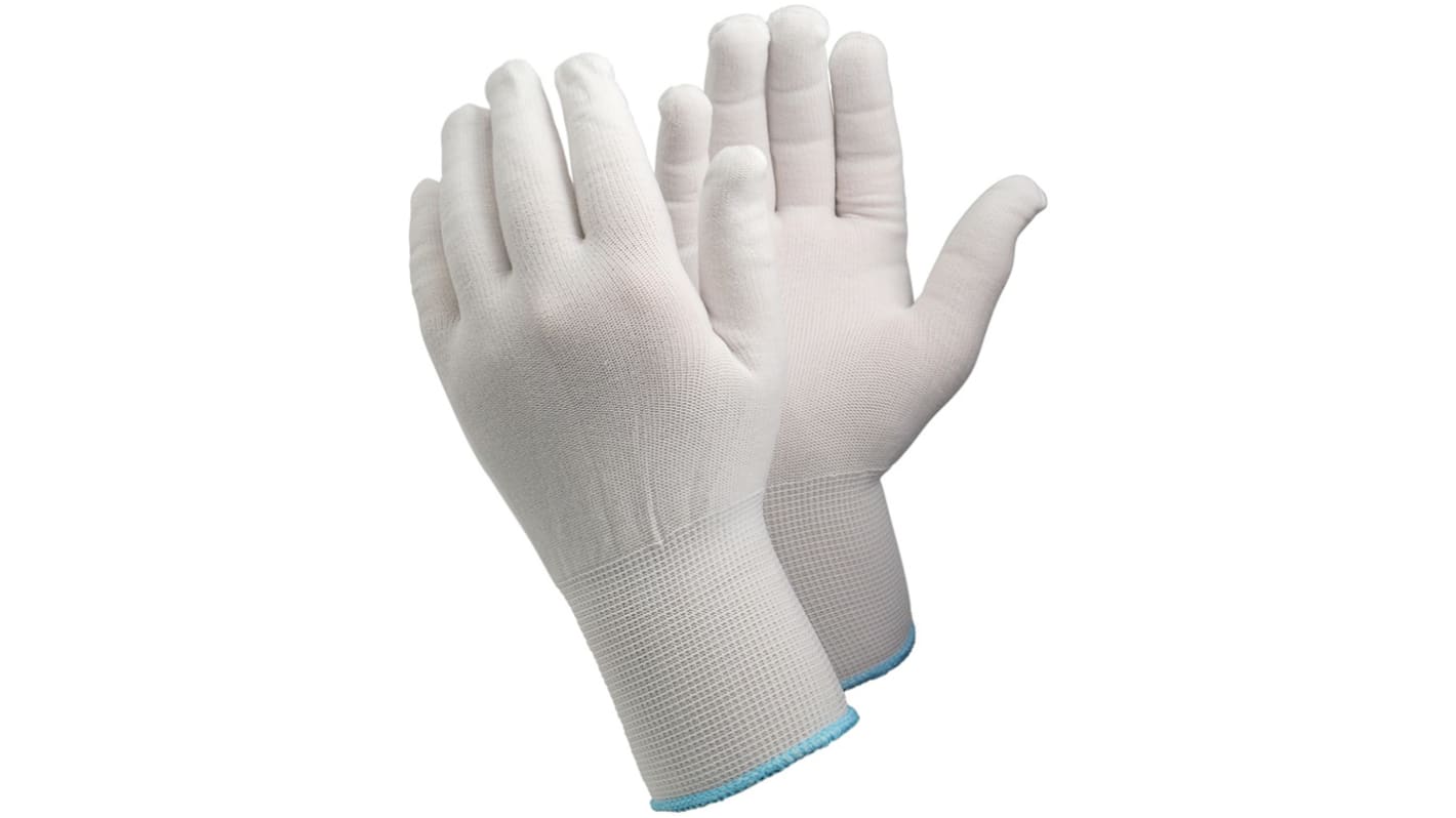 Tegera TEGERA White Nylon Work Gloves, Size 7