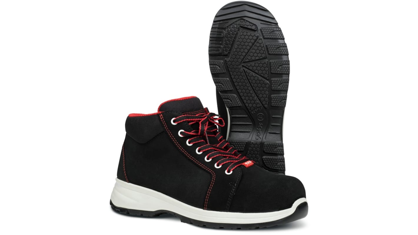 Jalas 3075 Unisex Black, Red, White Aluminium Toe Capped Safety Shoes, UK 5, EU 38