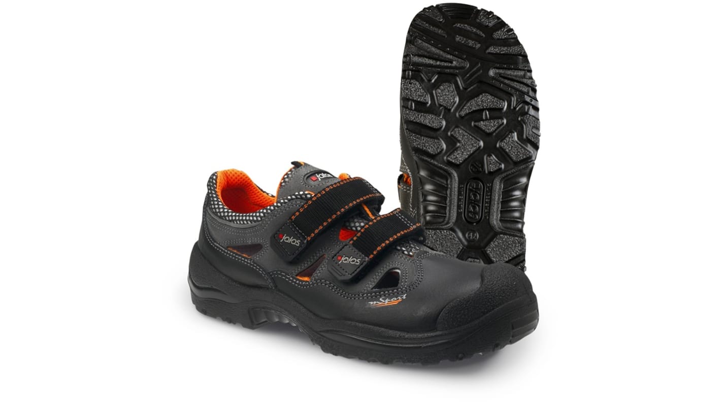 Jalas 3408A Unisex Black, Orange Aluminium Toe Capped Safety Shoes, UK 11, EU 46