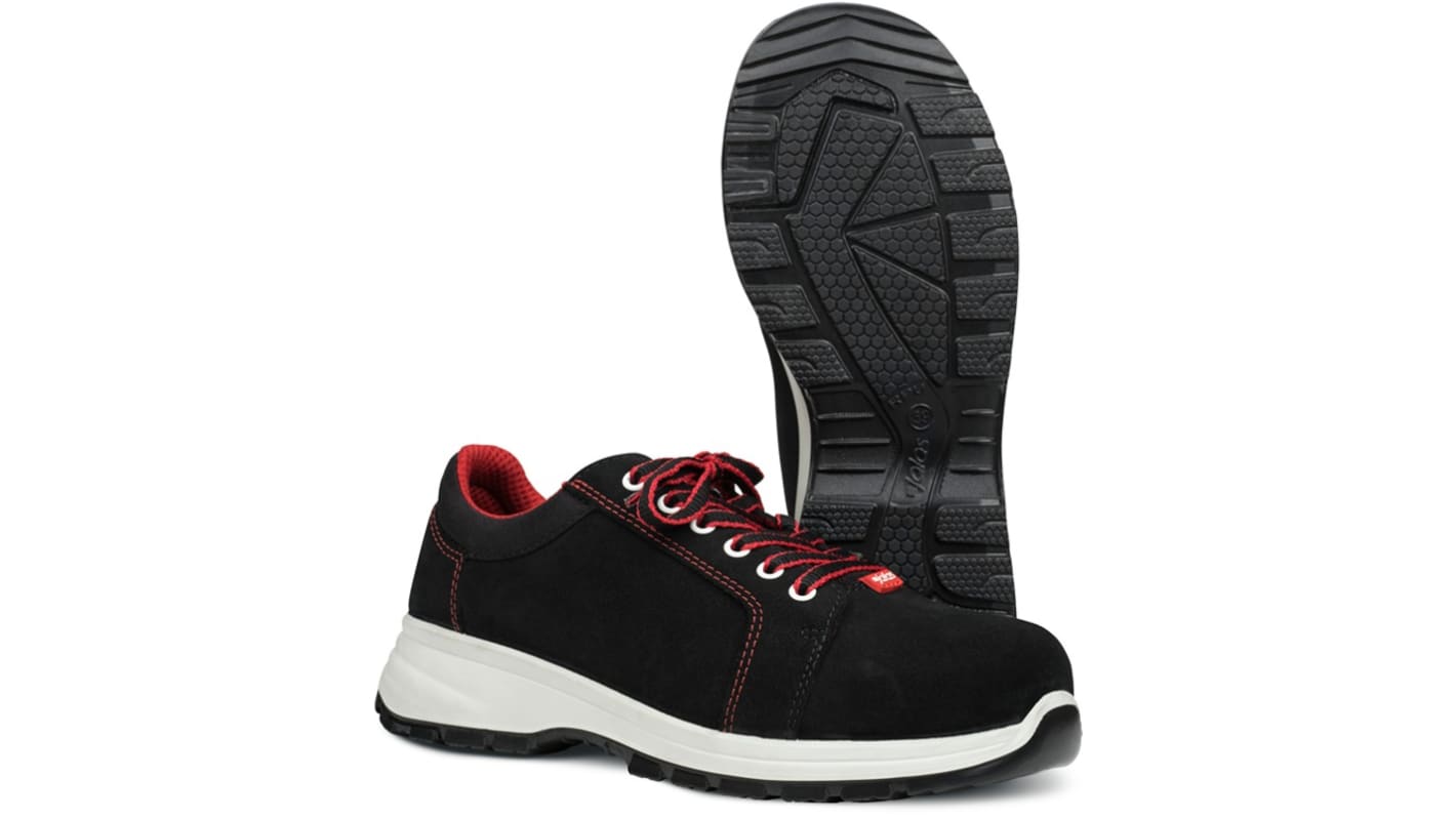 Jalas 3065 Unisex Black, Red, White Aluminium Toe Capped Safety Shoes, UK 7, EU 41