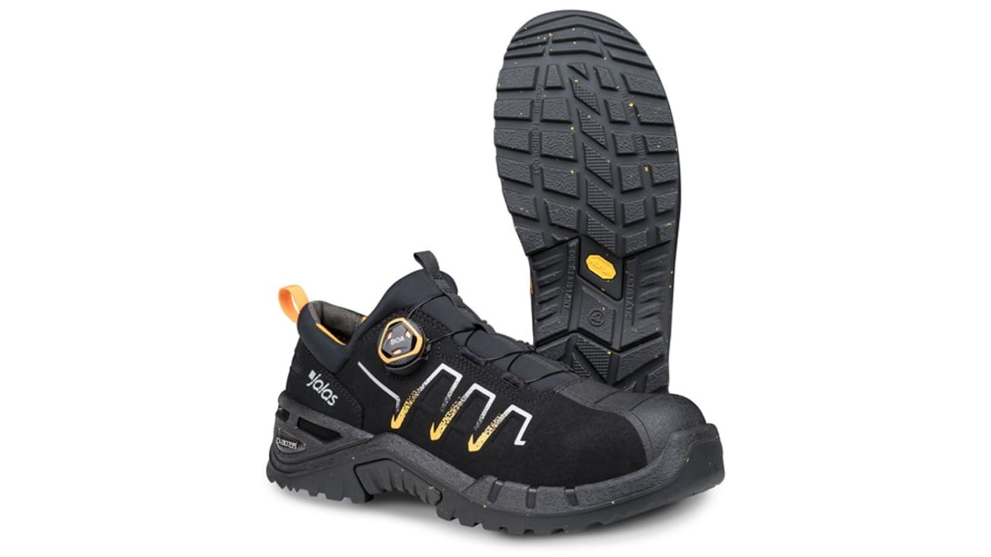 Jalas 9995 Unisex Black, Orange Aluminium Toe Capped Safety Shoes, UK 12, EU 47
