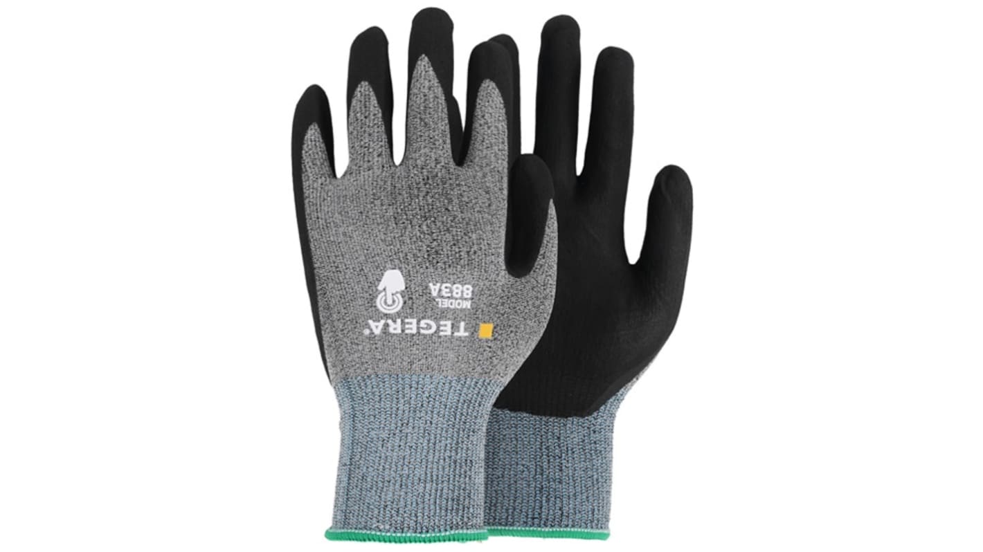 Guanti da lavoro Tegera TEGERA, Tg. 10, in Nylon, Spandex, col. Nero, grigio