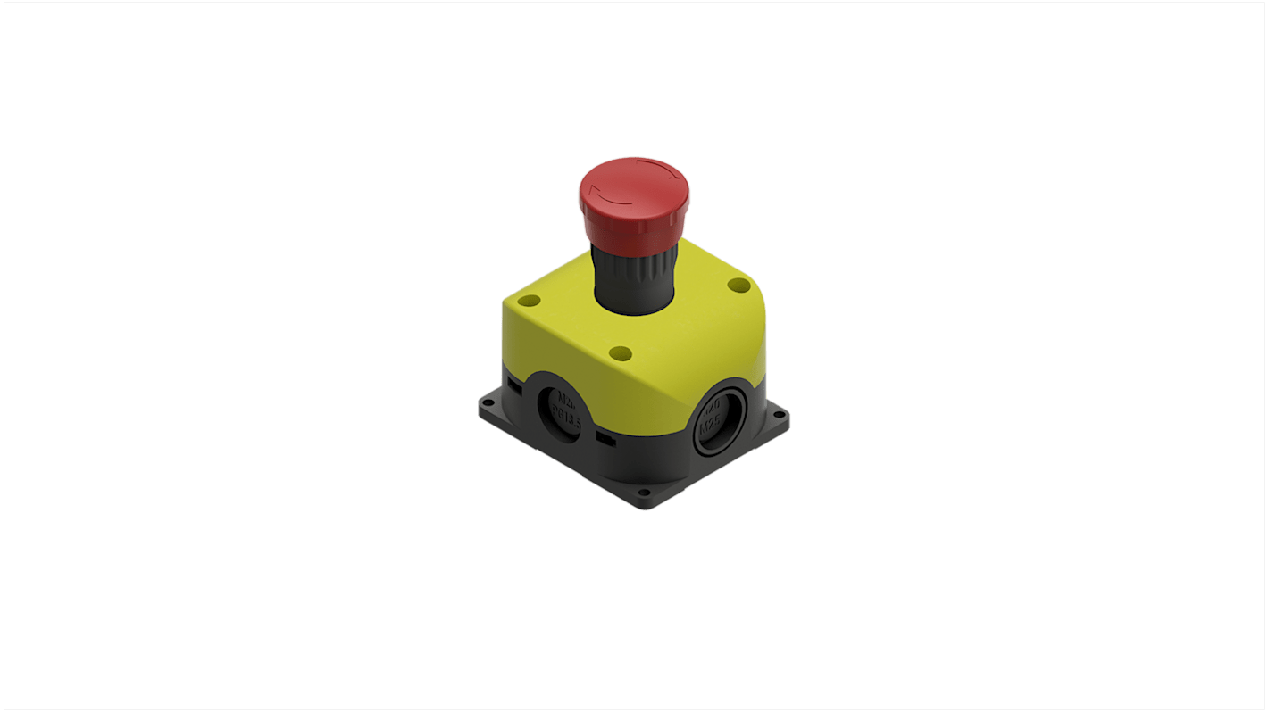 RS PRO 非常停止用押釦スイッチ, 1 NC, IP65, スルーホール実装