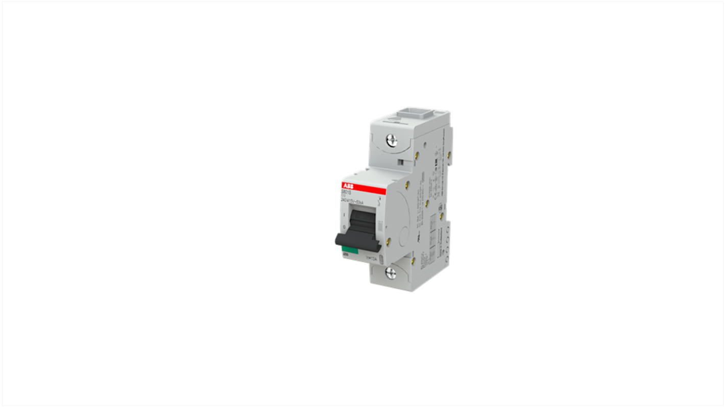 ABB S800S MCB, 1P, 13A Curve C, 240V AC, 50 kA Breaking Capacity