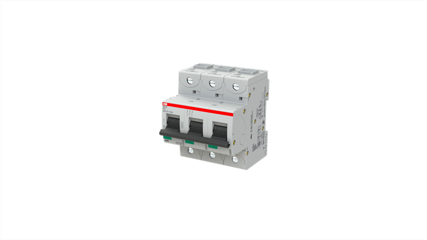 ABB S800S MCB, 3P, 13A Curve K, 240V AC, 50 kA Breaking Capacity