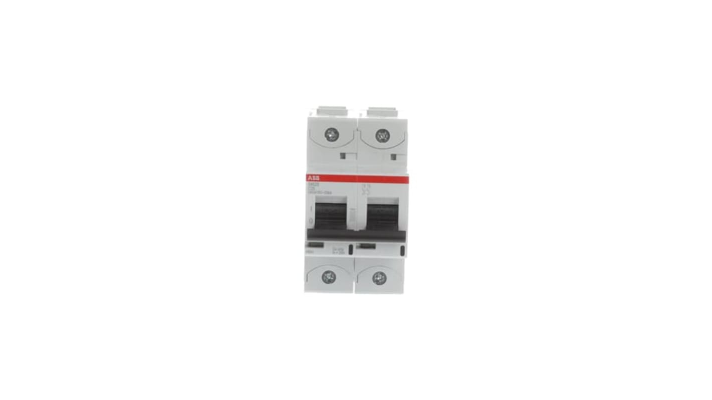 ABB S800S MCB, 2P, 25A Curve C, 240V AC, 50 kA Breaking Capacity