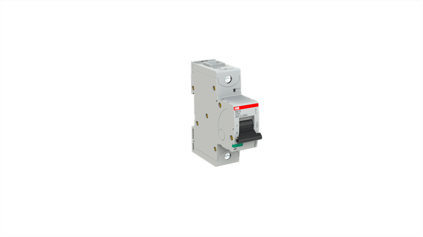 ABB S801S MCB, 1P, 25A, UC-B, 250V DC, 50 kA Breaking Capacity