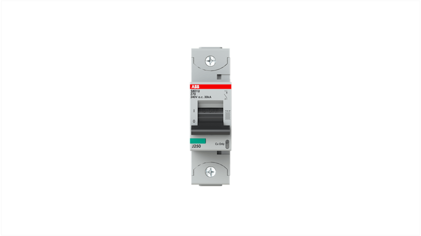 ABB S800U MCB, 1P, 70A, Type Z, 240V AC, 30 kA Breaking Capacity