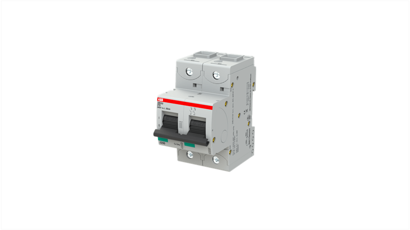 ABB S800U MCB, 2P, 90A, Type Z, 240V AC, 50 kA Breaking Capacity