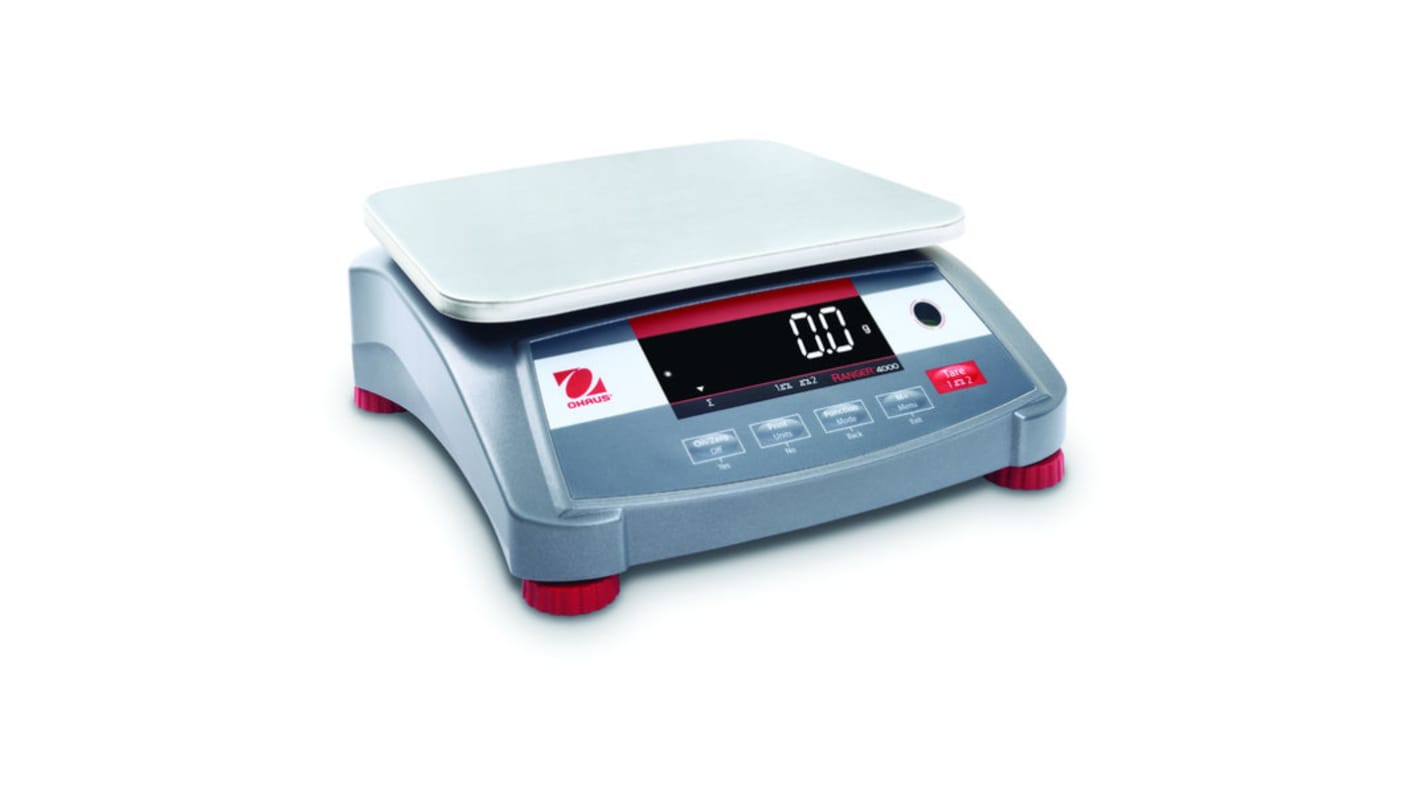 Balanza de banco Ohaus R41ME3, calibrado RS, de 3kg, resolución 1:30000, conteo de piezas
