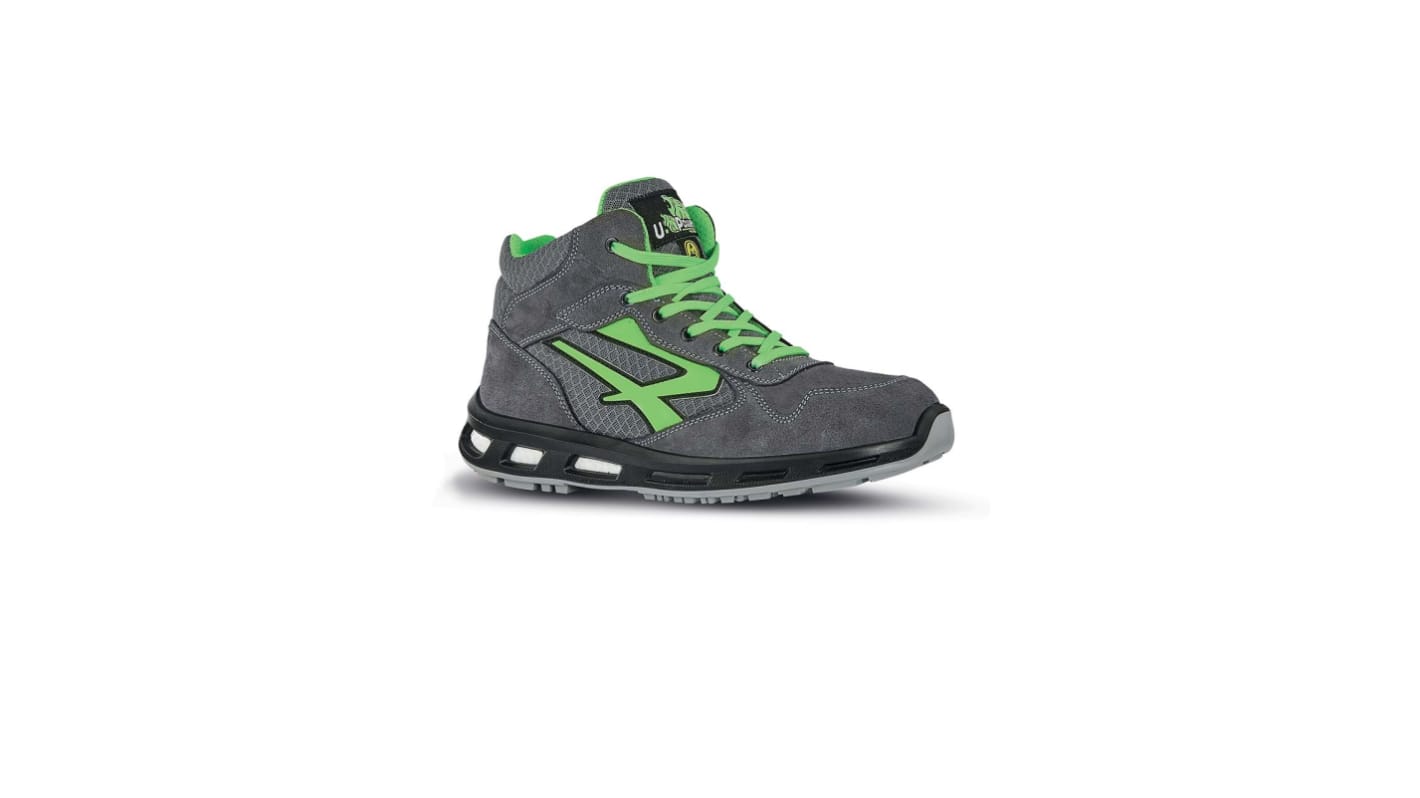 UPower RAMAS Unisex Black, Green Aluminium Toe Capped Safety Shoes, UK 8, EU 42