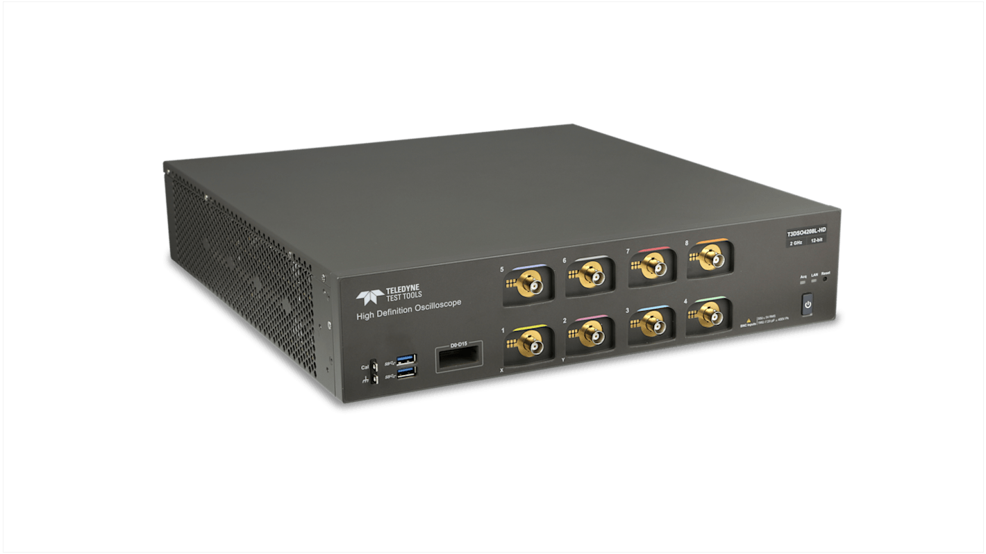 Oscilloscopio Da banco Teledyne LeCroy, 8 ch. analogici, 16 ch. digitali, 2GHz, Cert. LAT