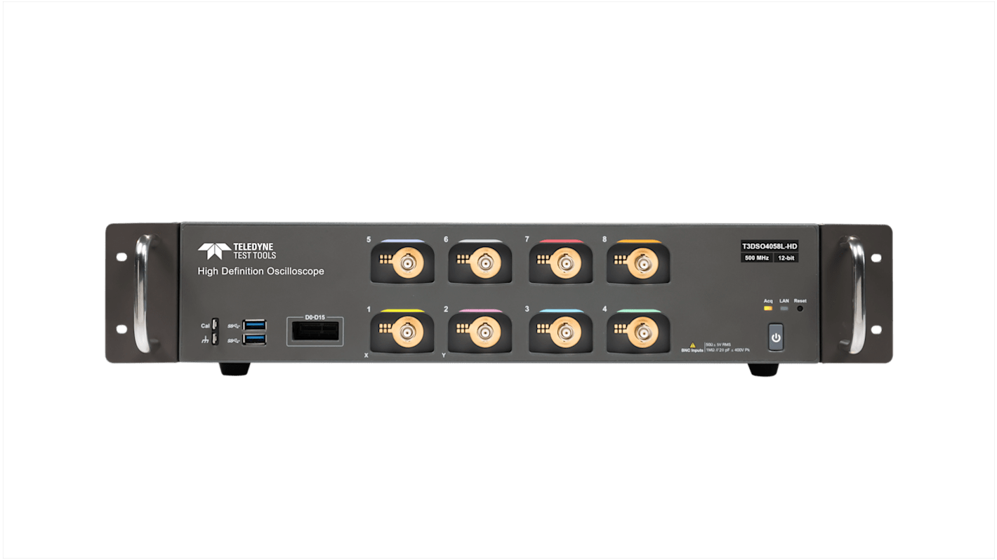 Teledyne LeCroy T3DSO4000L-HD Series, 500MHz Bench Oscilloscope, 8 Analogue Channels, 16 Digital Channels