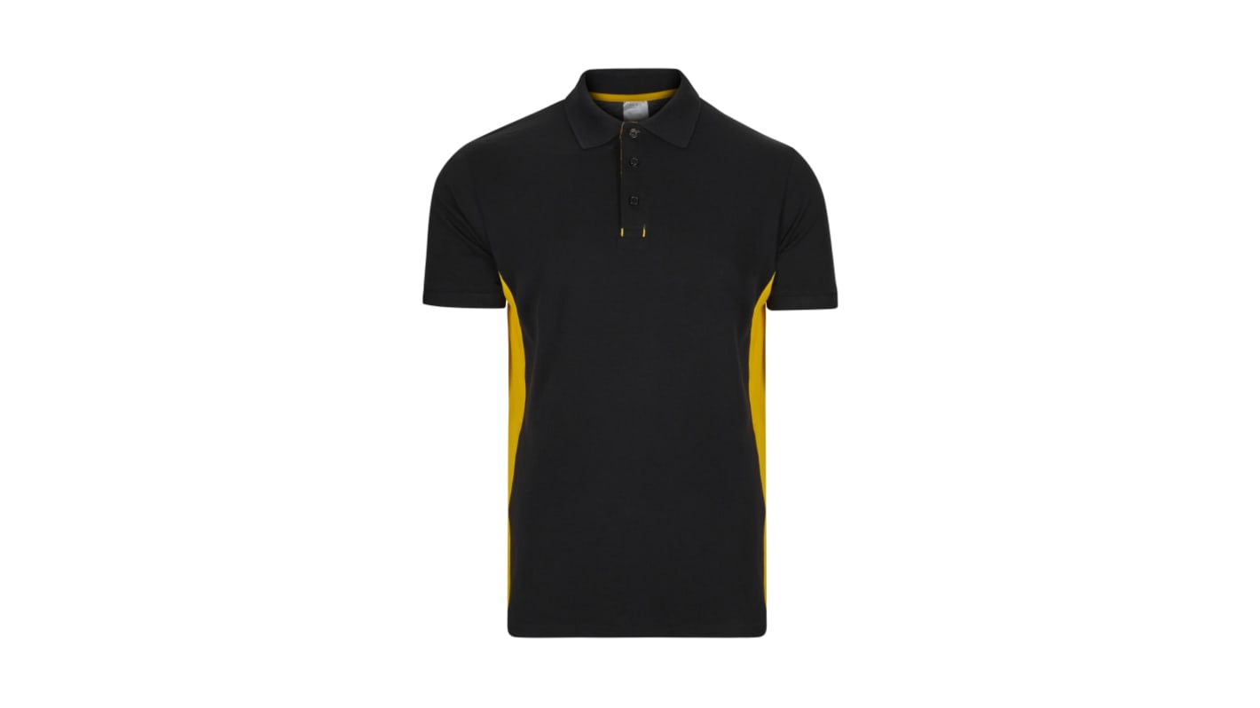 Pantaloni 103024S Nero/Giallo 16% poliestere, 38% EME, 46% cotone, lunghezza 105.5cm Elasticizzato 37.5cm