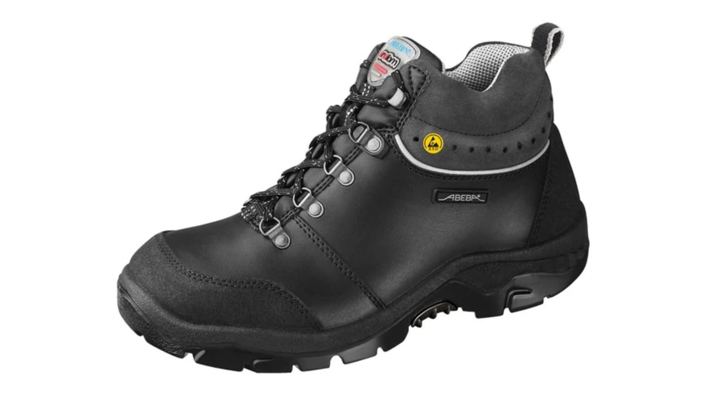 Abeba 32268 Unisex Black Steel Toe Capped Safety Shoes, UK 5.5, EU 40