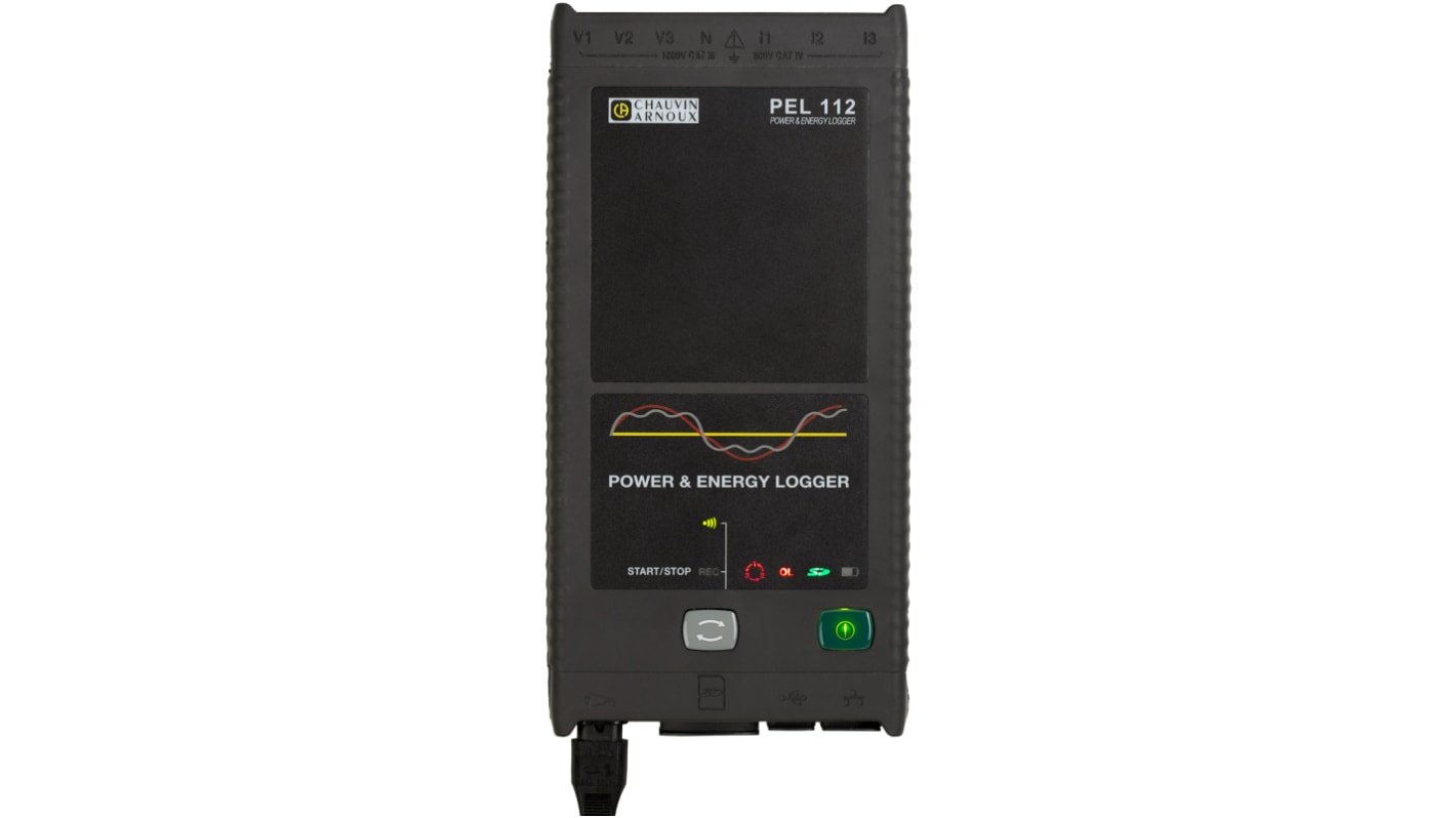 Chauvin Arnoux PEL112 Datalogger med Strøm, Spændingssensorer føler 3V / 3I Input kanaler