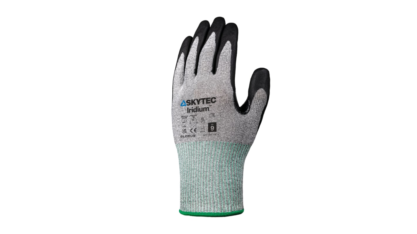 Skytec Eco Iridium Black, Grey HPPE, Polyester Cut Resistant, Puncture Resistant, Tear Resistant Work Gloves, Size XXL,
