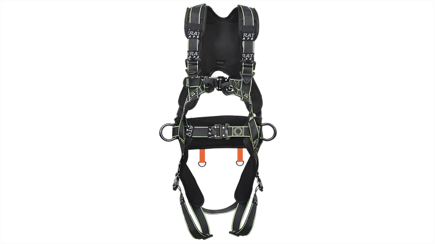 KRATOS SAFETY FA1020102 Back - Front - Lateral Attachment Safety Harness, 140kg Max, L/XL/XXL