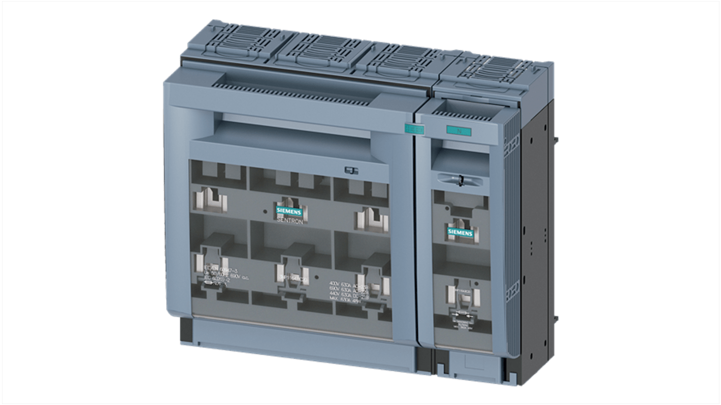 Siemens Fuse Switch Disconnector, 4 Pole, 630A Max Current