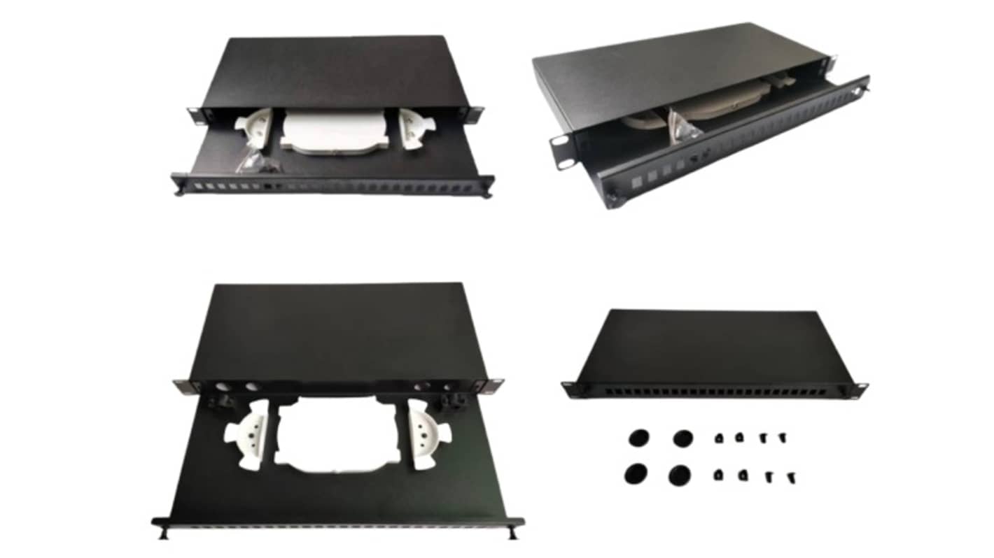 RS PRO LWL-Rangierfeld, 1U ST für 24 Port Duplex Patchpanel 44.5 x 483.6 x 203mm
