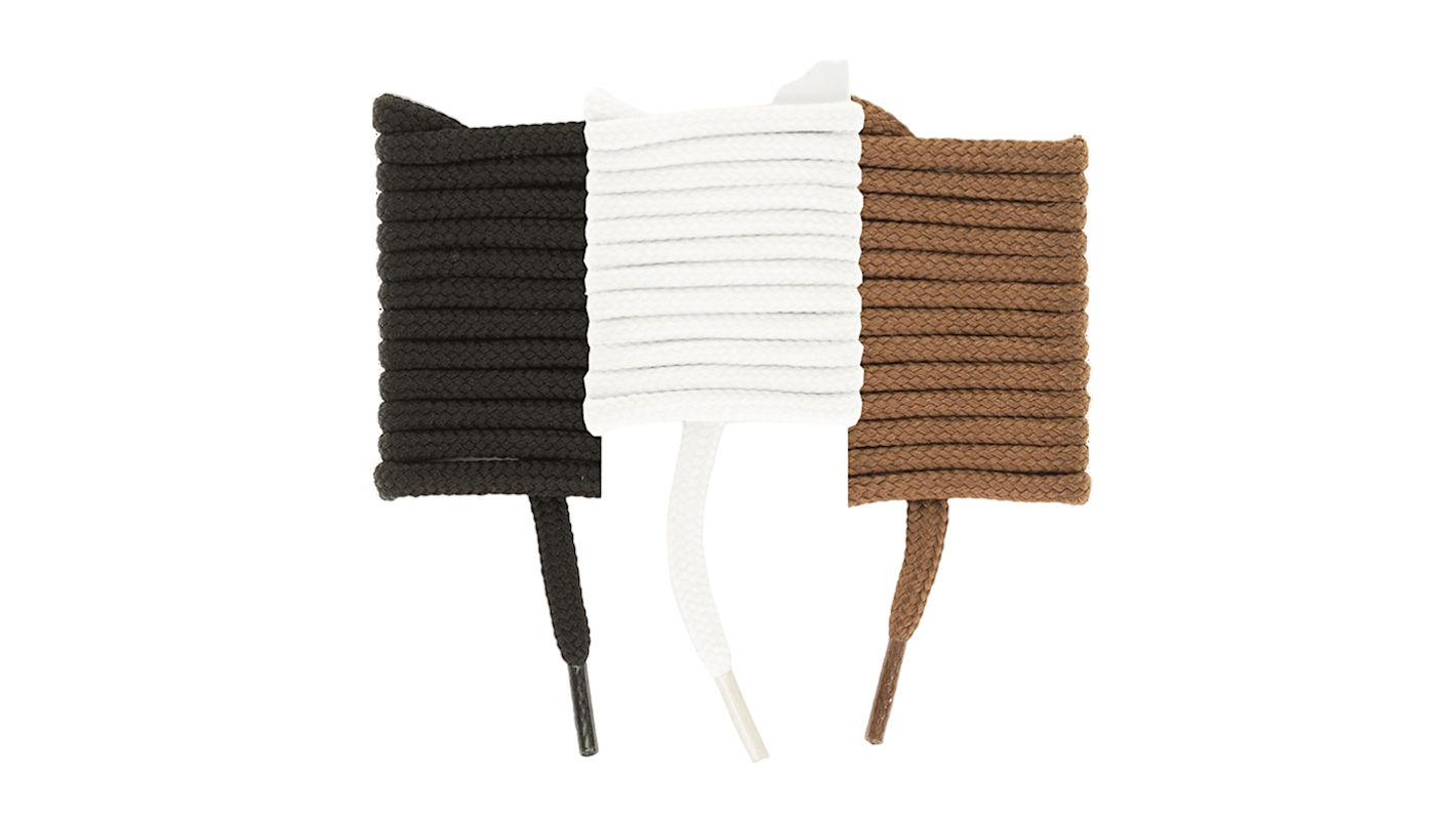 JLF Pro Brown 100% Polyester Shoe Laces, 1.2m