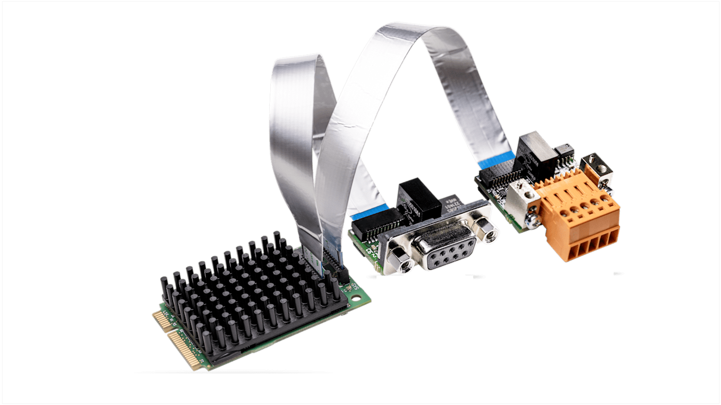 Hilscher 2 Port Mini PCI Express 5 Pin COMBICON, 9 pin D-Sub Serial Card