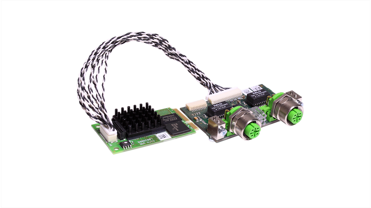 Hilscher 2 Port Mini PCI Express RJ45 Network Card, 100Mbit/s