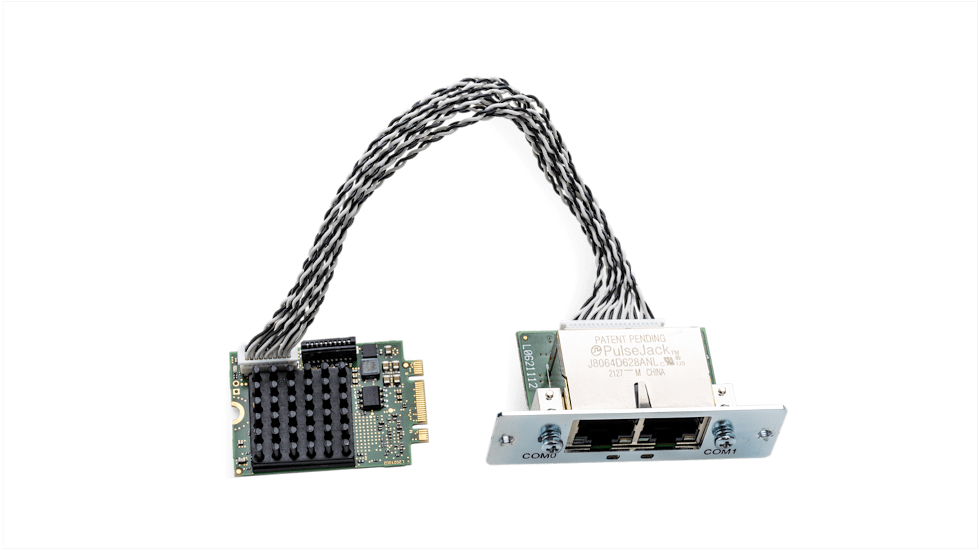 Hilscher 2 Port PCI Express M.2 RJ45 Network Card, 100Mbit/s