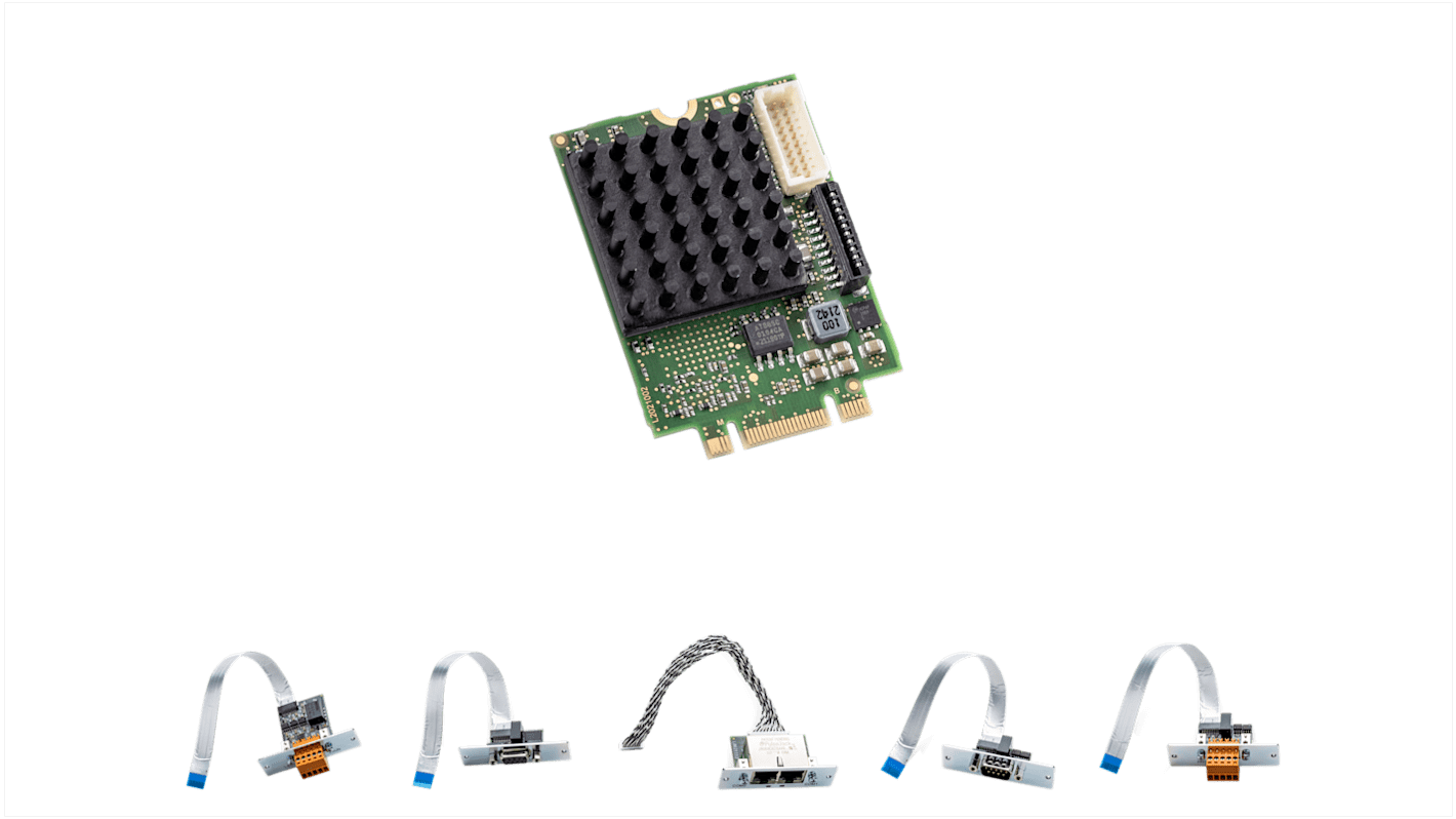 Hilscher 2 Port PCI Express M.2 RJ45, 5 Pin COMBICON, 9 Pin D-Sub Network Card, 100Mbit/s