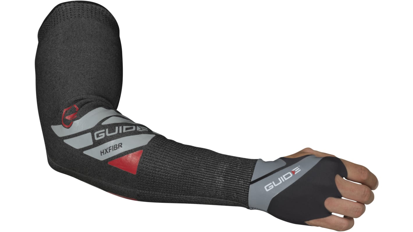 GUIDE GLOVES GUIDE 6621 Black, Grey, Red Reusable Elastane, HXFIBR, Nylon, Polyester Protective Sleeve for Cut
