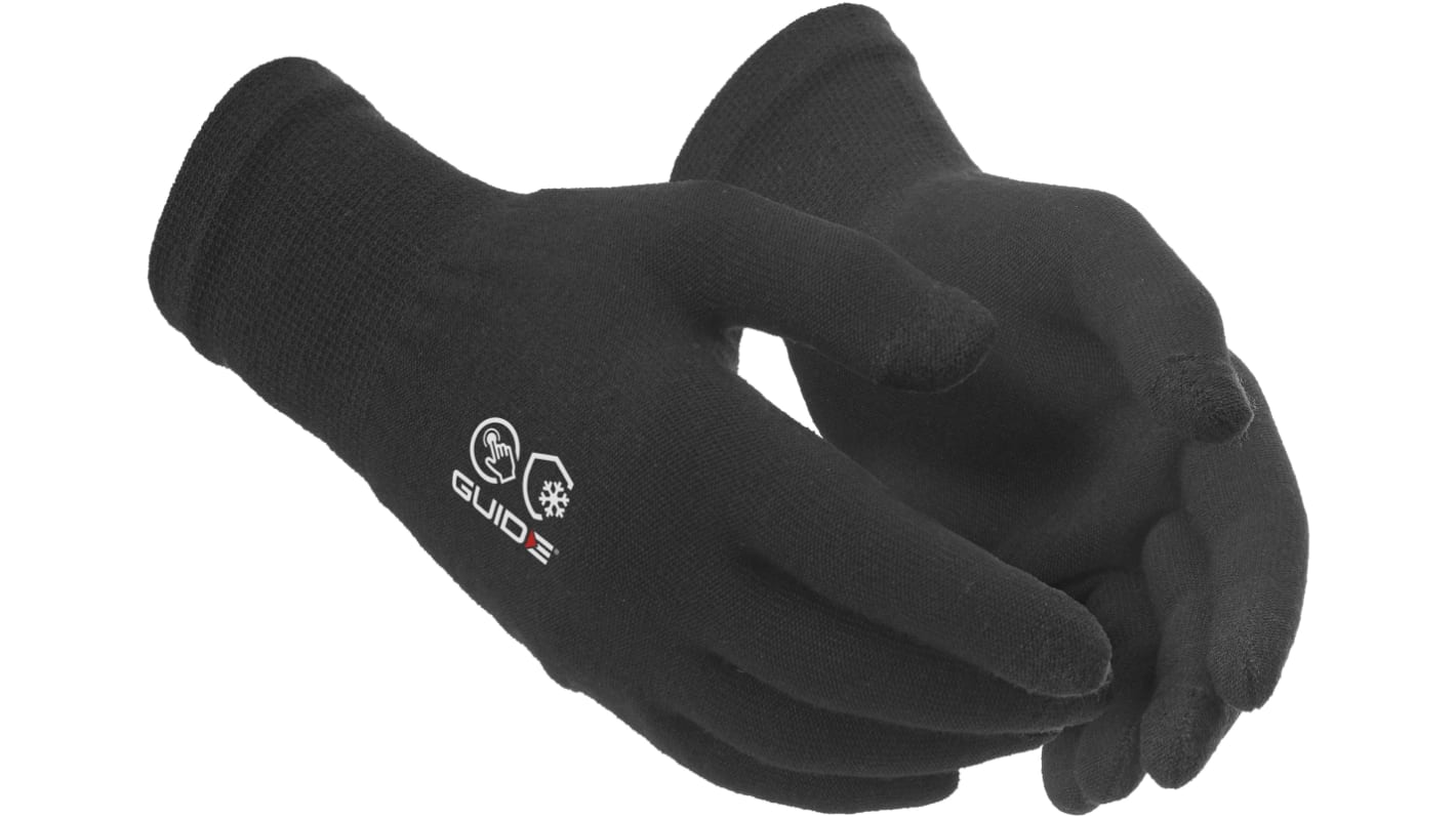 GUIDE GLOVES GUIDE 5501 Dark Grey Elasthane, Merino Wool, Nylon Cold Resistant Work Gloves, Size 10
