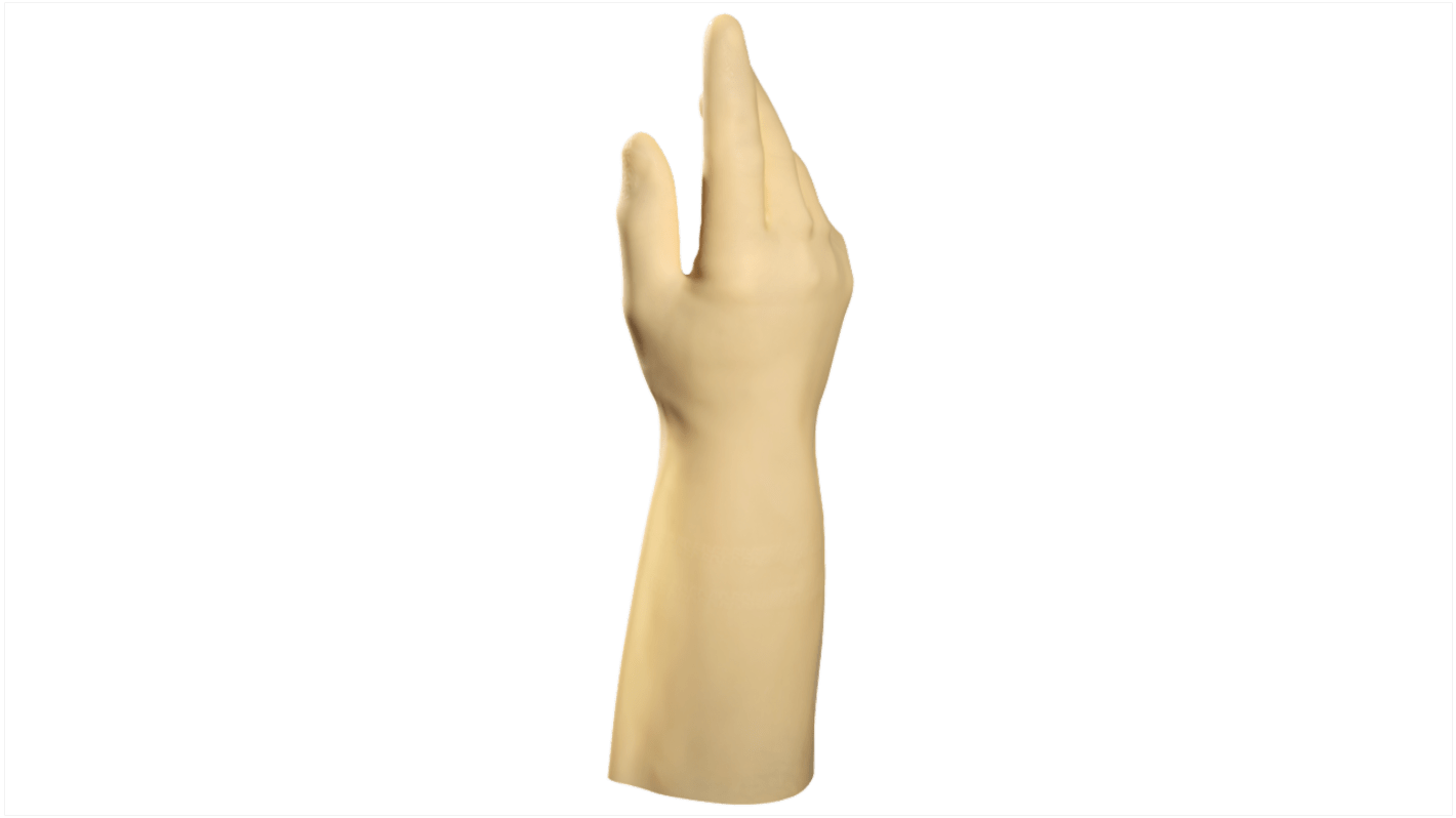 Mapa ADVANTECH 517 Beige Natural Latex, Nitrile, Polychloroprene Chemical Resistant Work Gloves, Size 9